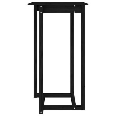vidaXL Bar Table Black 60x60x110 cm Solid Wood Pine