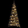 vidaXL Christmas Tree with 80 LEDs Natural 150 cm Solid Ash Wood