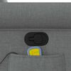 vidaXL Massage Recliner Chair Dark Grey Fabric