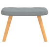 vidaXL Relaxing Chair with a Stool Light Grey Fabric