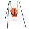 vidaXL Toddler Swing | Blue, Green, Orange | Steel, Plastic | Standard | Durable