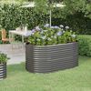 vidaXL Garden Raised Bed Galvanised Steel 152x80x68 cm Grey