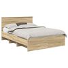 vidaXL Bed Frame Sonoma Oak 150 x 200 cm Engineered Wood