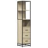 vidaXL Bathroom Cabinet Sonoma Oak 35x37,5x166 cm Engineered Wood