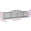 vidaXL Arched Gabion Baskets 7 pcs 300x50x60/80 cm Galvanised Iron