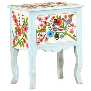 vidaXL Bedside Cabinet | Multicoloured | Solid mango wood, MDF | Medium