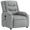 vidaXL Electric Massage Recliner Chair Light Grey Fabric