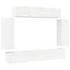 vidaXL TV Cabinet Set | Set of 6 | White | Engineered wood | Medium