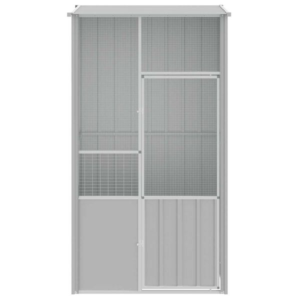 vidaXL Bird Cage Grey 115x78x200 cm Galvanised Steel