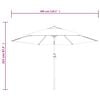vidaXL Parasol Sand White 3m Steel Pole