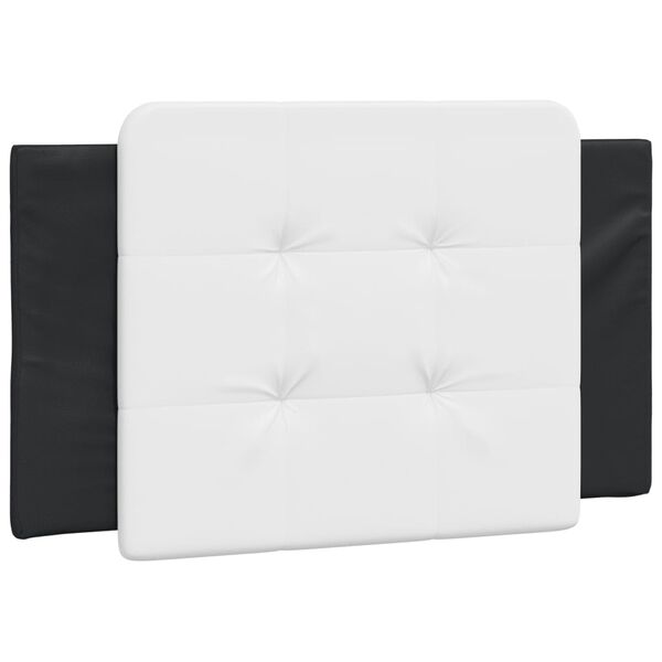 vidaXL Headboard Cushion "Zadar" White and Black 90 cm Faux Leather