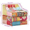vidaXL Modular Pouffe Patchwork Fabric