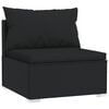vidaXL 10 Piece Garden Lounge Set with Cushions Poly Rattan Black