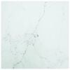 vidaXL Table Top White 60x60 cm 6 mm Tempered Glass with Marble Design