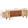 vidaXL TV Cabinet 110x30x40 cm Solid Wood Mango