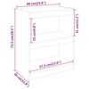 vidaXL Book Cabinet/Room Divider White 60x30x71.5 cm Solid Wood Pine