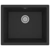 vidaXL Kitchen Sink with Overflow Hole Black Granite