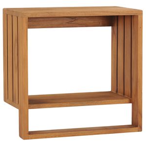 vidaXL Wooden Towel Rack | Natural Teak | Solid Teak Wood | 35x20x35 cm
