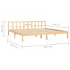 vidaXL Bed Frame without Mattress Solid Wood Super King Size