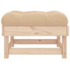 vidaXL Garden Footstool with Cushion Solid Wood Pine