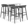 vidaXL 5 Piece Bar Set White and Grey