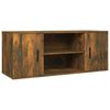 vidaXL TV Cabinet Smoked Oak 100x35x40 cm Engineered Wood