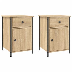 vidaXL Bedside Cabinets 2 pcs Sonoma Oak 40x42x60 cm Engineered Wood