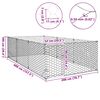 vidaXL Outdoor Dog Kennel with Door 2x4x1 m Galvanised Steel