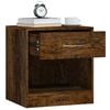 vidaXL Bedside Cabinets 2 pcs with Drawer Smoked Oak