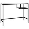 vidaXL Computer Desk | Black | Glass | Medium | Minimalistic | Computer Desk