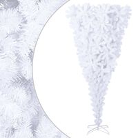 vidaXL Upside-down Artificial Christmas Tree with Stand White 240 cm
