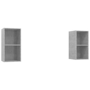vidaXL Wall-mounted TV Cabinets 2 pcs Concrete Grey Engineered Wood