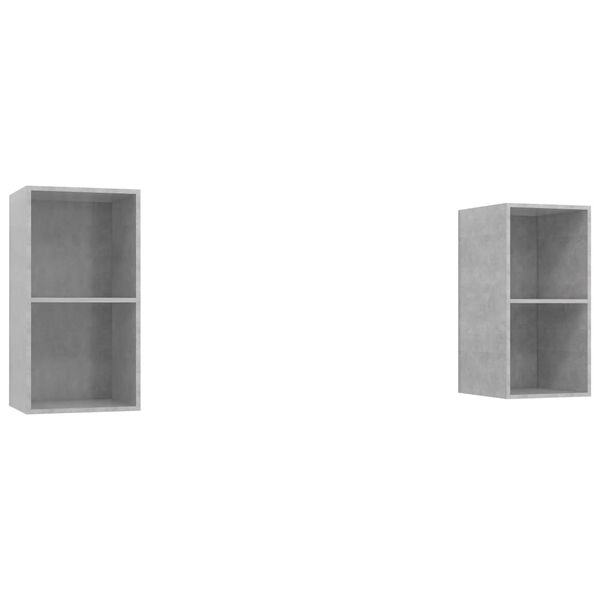 vidaXL Wall-mounted TV Cabinets 2 pcs Concrete Grey Engineered Wood