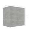 vidaXL Bedside Cabinet Concrete Grey 40x30x40 cm Engineered Wood