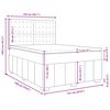 vidaXL Box Spring Bed with Mattress Dark Grey Double Fabric
