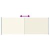 vidaXL Patio Retractable Side Awning 220x600 cm Cream