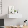 vidaXL Wall-mounted Drawer Shelf White 40x23.5x10 cm MDF
