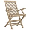 vidaXL Folding Garden Chairs 6 pcs Grey 56x61x89 cm Solid Wood Teak