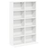 vidaXL CD Cabinet White 65 x 23.5 x 97.5 cm Engineered Wood