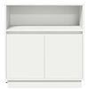 vidaXL LED Sideboard White 71 x 34.5 x 75 cm Engineered Wood