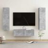 vidaXL 3 Piece TV Cabinet Set Concrete Grey Engineered Wood