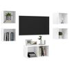 vidaXL 5 Piece TV Cabinet Set High Gloss White Engineered Wood