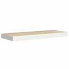 vidaXL Floating Wall Shelves 2 pcs Oak and White 60x23.5x3.8 cm MDF