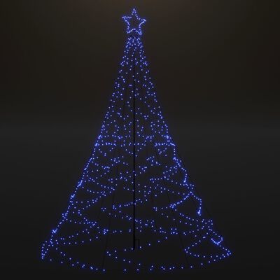 vidaXL Christmas Tree with Spike Blue 1400 LEDs 500 cm