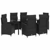vidaXL Garden Dining Set 7 pcs PE Rattan and Powder-Coated Steel