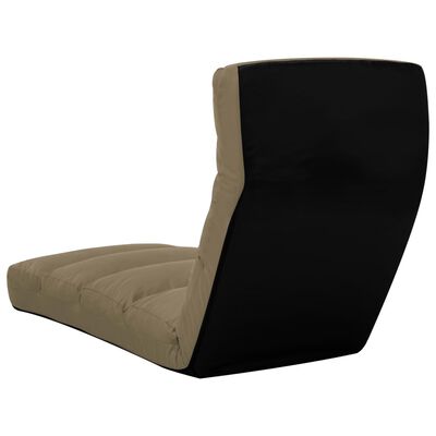 vidaXL Folding Floor Chair Cappuccino Faux Leather