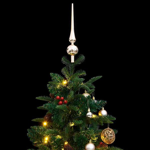 vidaXL Artificial Hinged Christmas Tree 150 LEDs & Ball Set 150 cm