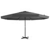 vidaXL Garden Parasol | Anthracite | Polyester | Large | Foldable