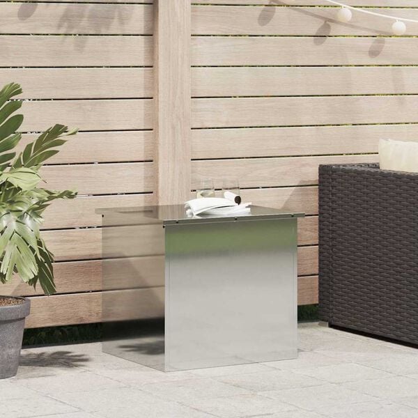 vidaXL Outdoor Storage Box Silver 55 x 50.5 x 50 cm Steel