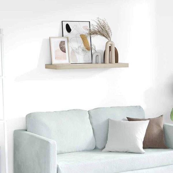 vidaXL Floating Wall Shelf Oak 80x23.5x3.8 cm MDF